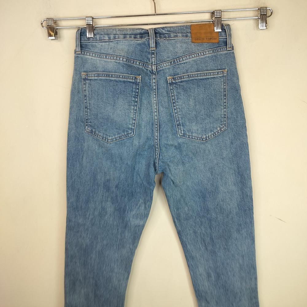Denim Forum Aritzia Yoko High Rise Slim Jeans Size 30 Womens Button Fly - Picture 8 of 12